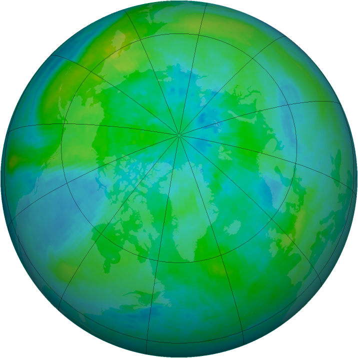 Arctic ozone map for 23 September 2001